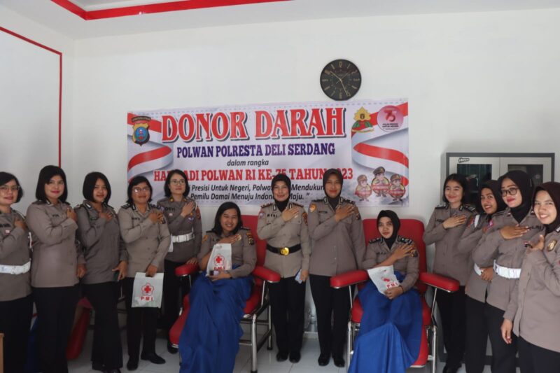 Kegiatan donor darah memperingati hari jadi Polwan