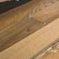 Renovation works. Close-up of installation of parquet and ceramic tile floor and heating cables for warm floor.