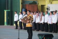 Mansur Pimpin Apel Pagi Usai Cuti Lebaran, Sampaikan Pesan Penting