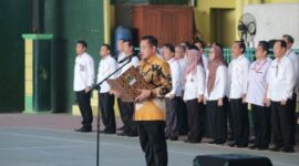 Mansur Pimpin Apel Pagi Usai Cuti Lebaran, Sampaikan Pesan Penting