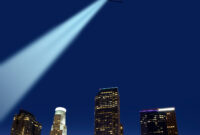 Police helicopter with strong searchlight.