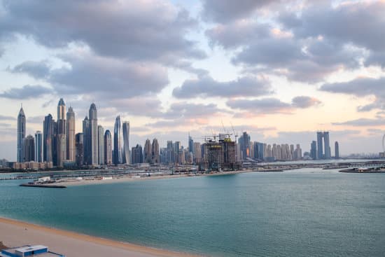 Dubai Marina with lovely cloud formations