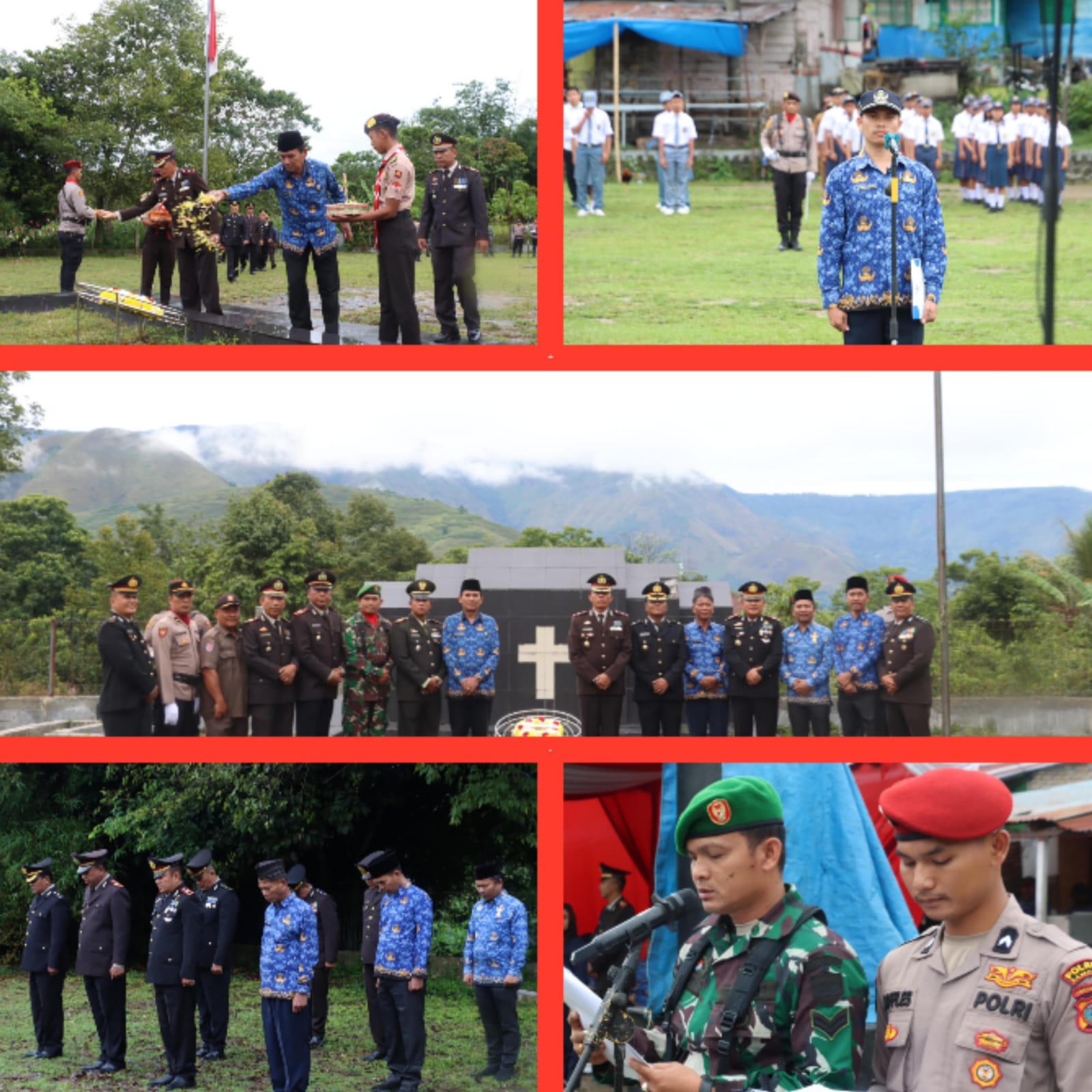 PEMERINTAH SAMOSIR ZIARAH DAN TABUR BUNGA DI MAKAM PAHLAWAN SIDAMDAM TANDAI PERINGATAN HARI PAHLAWAN 