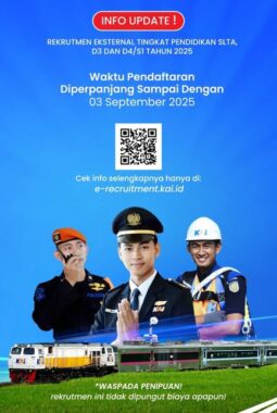 Tingginya Antusias Masyarakat, KAI Perpanjang Rekrutmen Eksternal 2025 Hingga 3 September