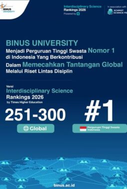 BINUS UNIVERSITY Perguruan Tinggi Swasta Nomor 1 di Indonesia Yang Berkontribusi Dalam Riset Lintas Disiplin