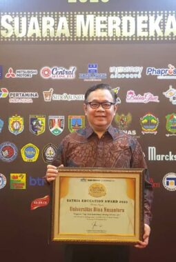 BINUS University Raih Satria Edukasi Award 2025 sebagai Perguruan Tinggi Kelas Dunia Bidang Teknologi Informasi