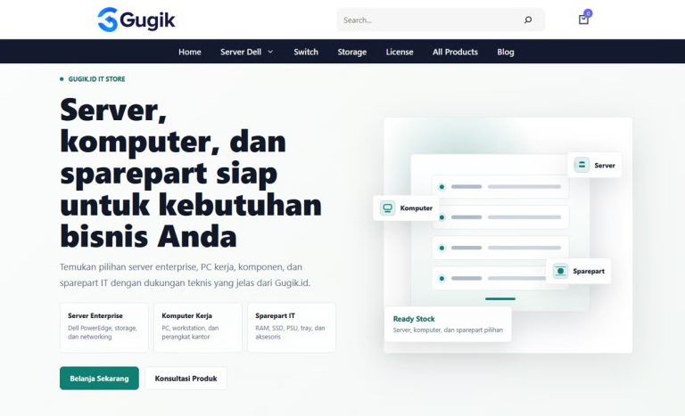 Gugik.id Menjadi Mitra Terpercaya Pengadaan Sparepart IT dan Server di Indonesia