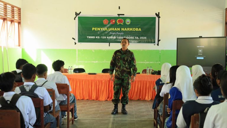 Fakta Menarik: Selamatkan Masa Depan Bangsa, Satgas TMMD ke-129 Kodim 1505/Tidore Gelar Penyuluhan Bahaya Narkoba