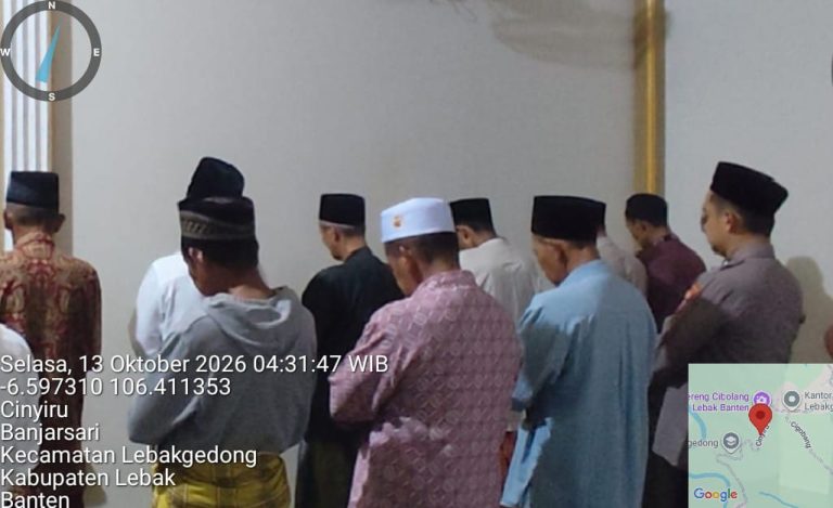 Polsek Lebakgedong Polres Lebak Giat Subling di Masjid Desa Banjarsari