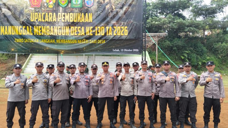 Polsek Gabungan Zona Selatan Polres Lebak, Sinergi TNI-POLRI Dukung TMMD 2026 di Kabupaten Lebak