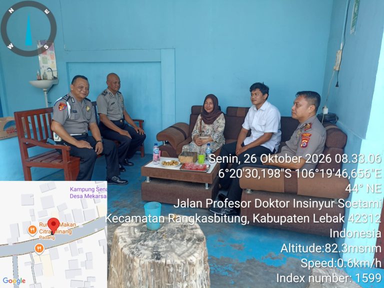 Kapolsek Rangkasbitung dan Personel Giat Patroli dan Sambangi Pemilik Dapur MBG, Sampaikan Pesan Kamtibmas