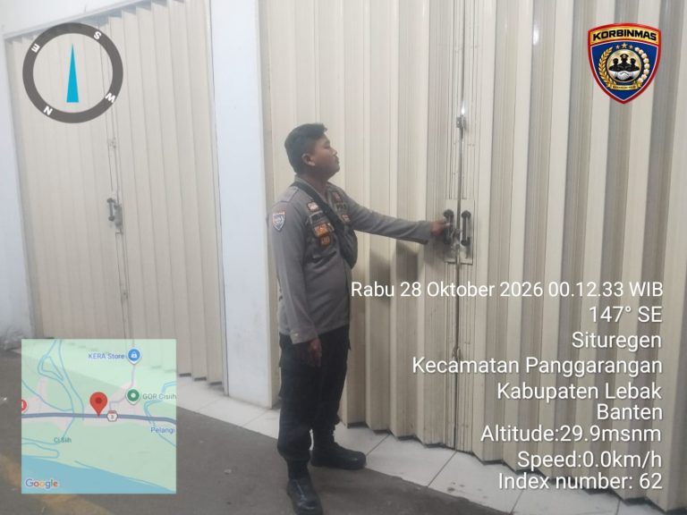 POLSEK PANGGARANGAN GELAR PATROLI SABHARA MALAM, ANTISIPASI GANGGUAN KAMTIBMAS